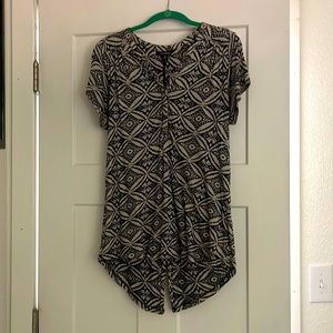 Lucky Brand, blouse.  Soft cotton/poly material.  Interesting back detail.